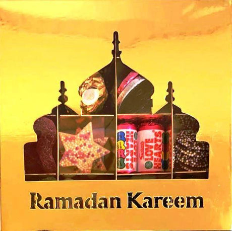 Ramadhan Mubarak Gold Sweets Box Pick and Mix 16 Selection of Halal Sweet Zone Jelly / Gifts / Eid / Food