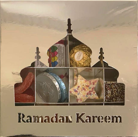 Ramadhan Mubarak Silver Sweets Box Pick and Mix 16 Selection of Halal Sweet Zone Jelly / Gifts / Eid / Food