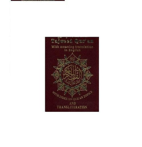 Tajweed Quran with English Translation and Transliteration Pocket Size 8x12 cm