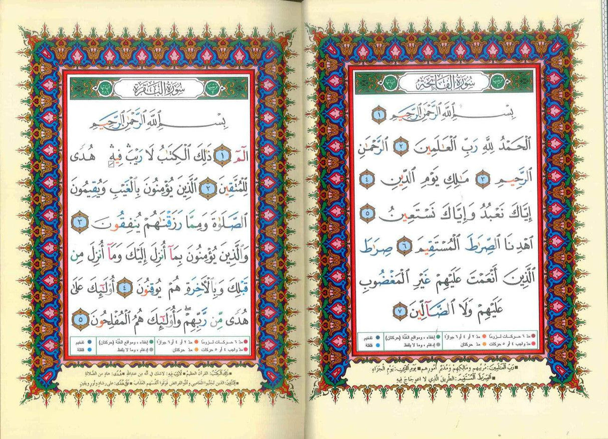 Tajweed Quran - Color coded Arabic only Large 17x24cm DM Delux