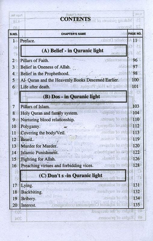 The Book On Teachings Of The Holy Quran