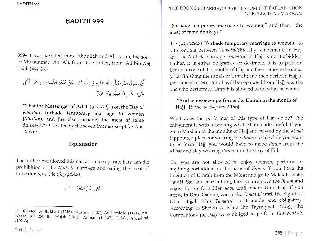 THE BOOK OF MARRIAGE: FROM THE EXPLANATION OF BULUGH AL-MARAAM PART 1