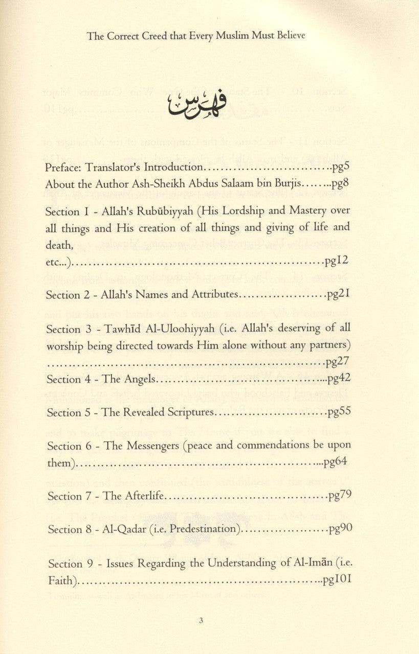 The Correct Creed That Every Muslim Must Believe