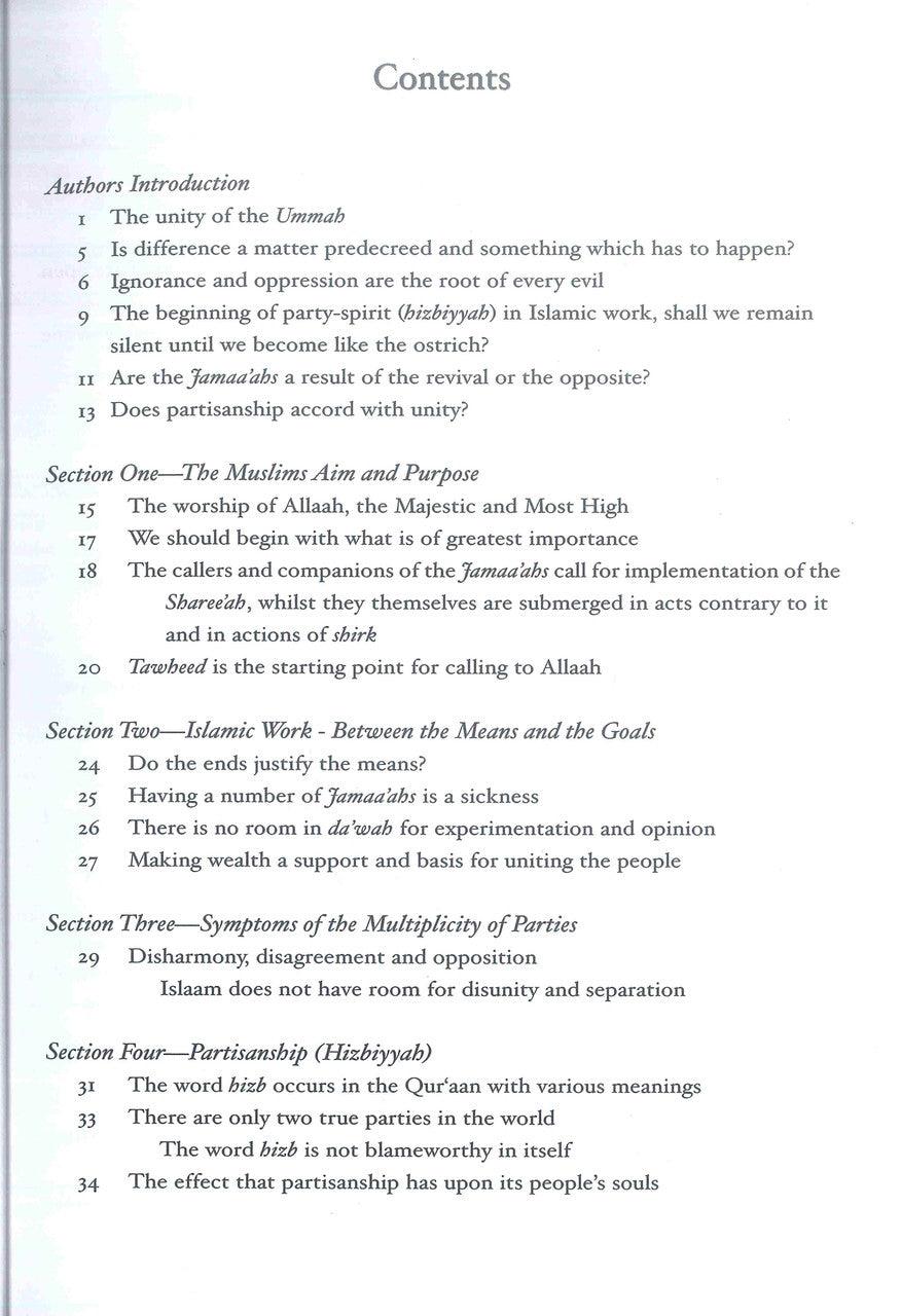 The Call to Allaah - Between Group Partisanship and Legislated Co-Operation