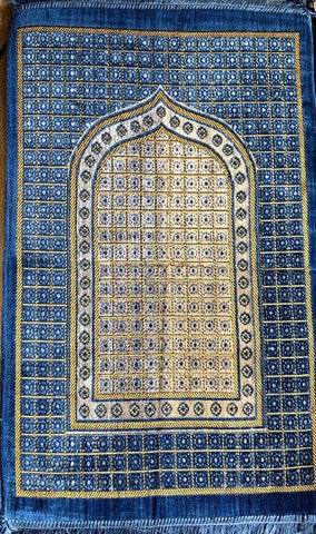 Cut Work Pray Mat :Blue