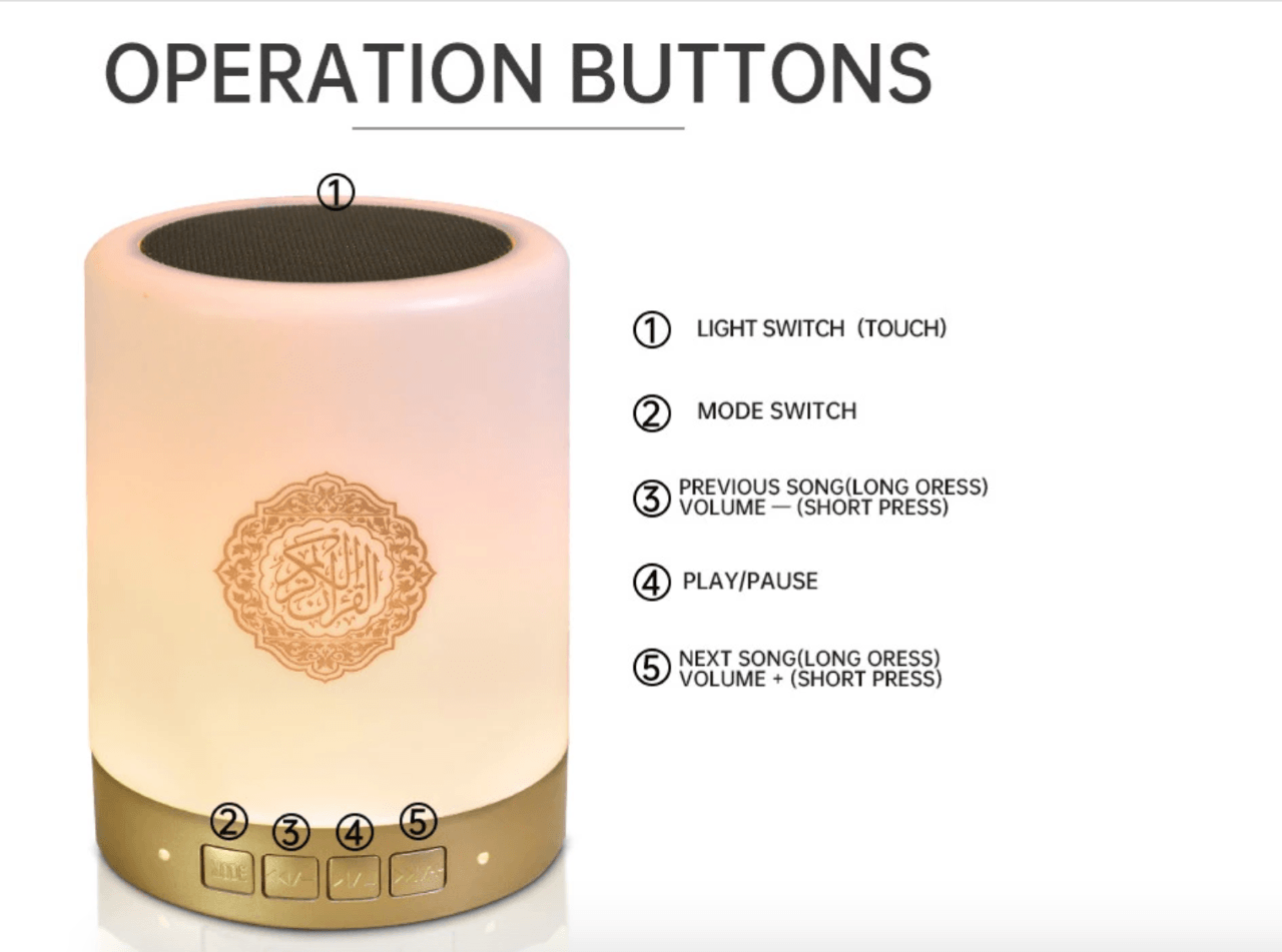 Smart Touch Lamp Quran Speaker